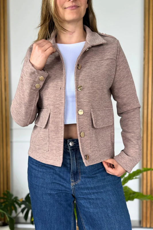 26149 Chaqueta unicolor Larga