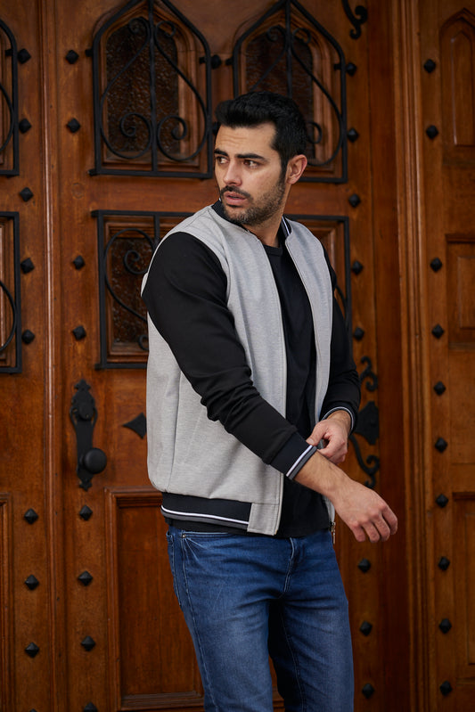 Chaquetas Beisbolera 14018 Gris