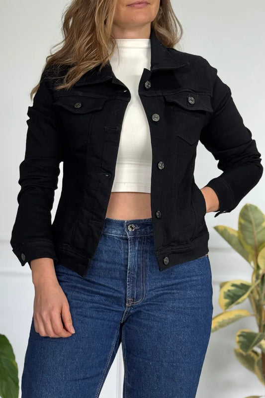 Chaqueta de Jean Negra 10036