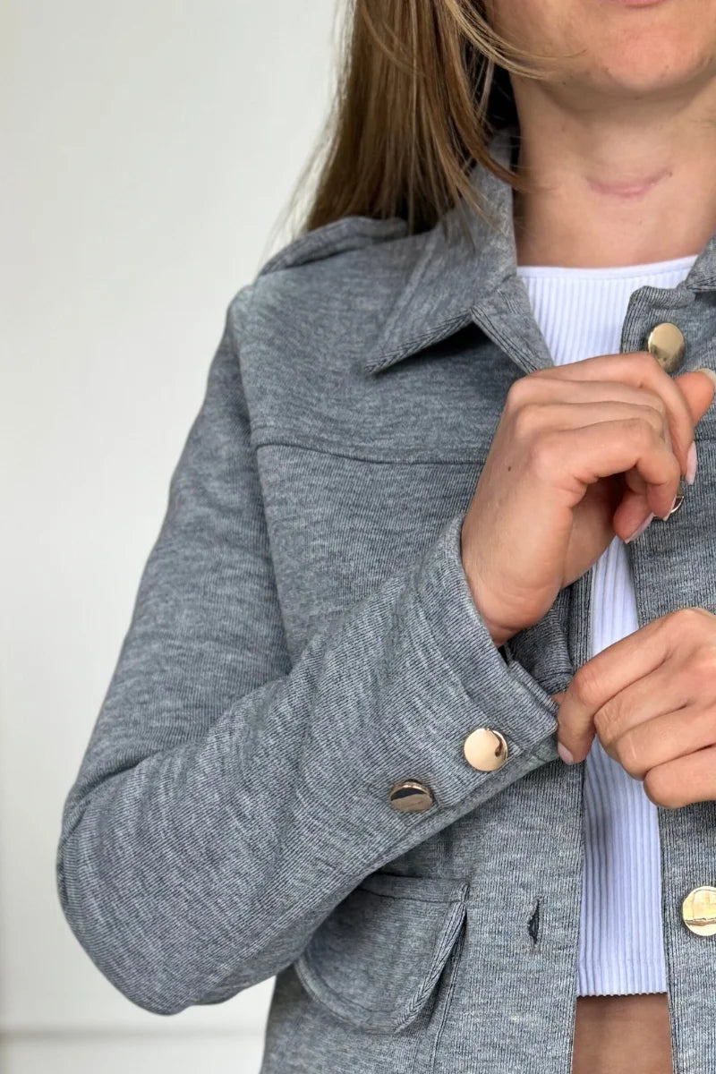 26149 Chaqueta unicolor Larga