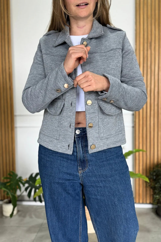 26149 Chaqueta Paño unicolor Larga