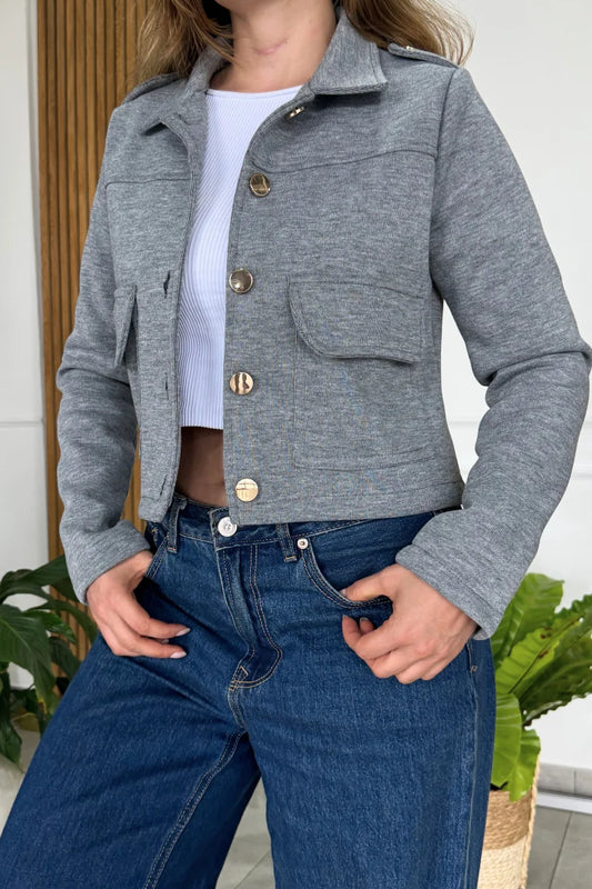 26149 Chaqueta Paño Unicolor Corta