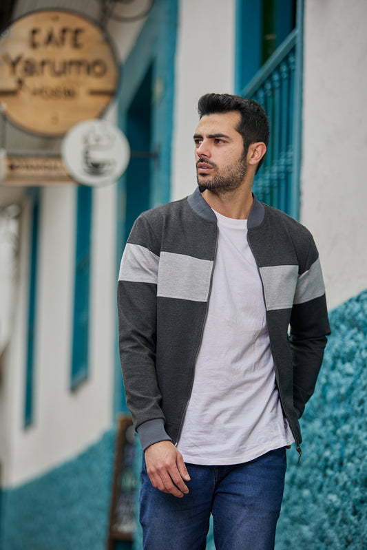 Chaquetas Beisbolera 14159 Gris