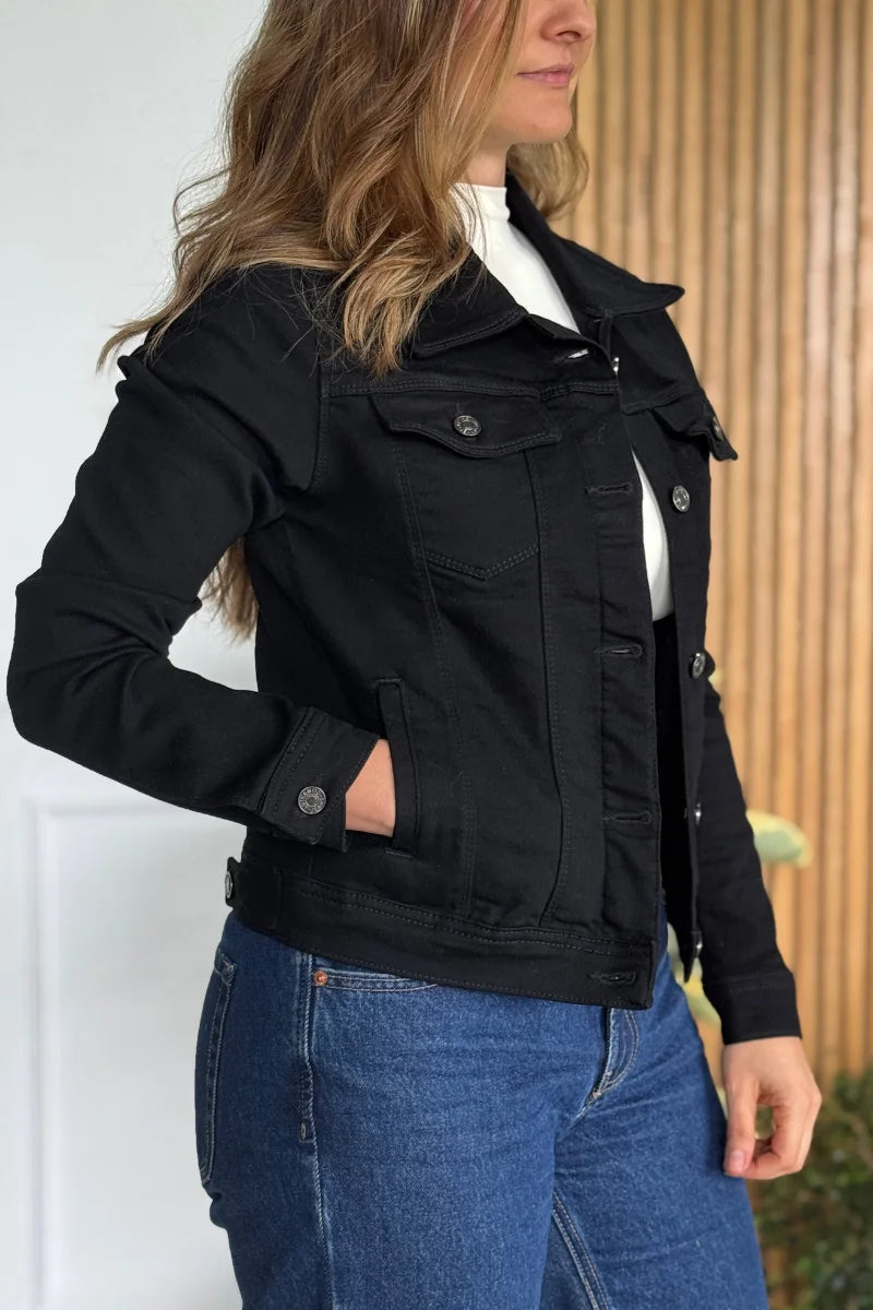 Chaqueta de Jean Negra 10036