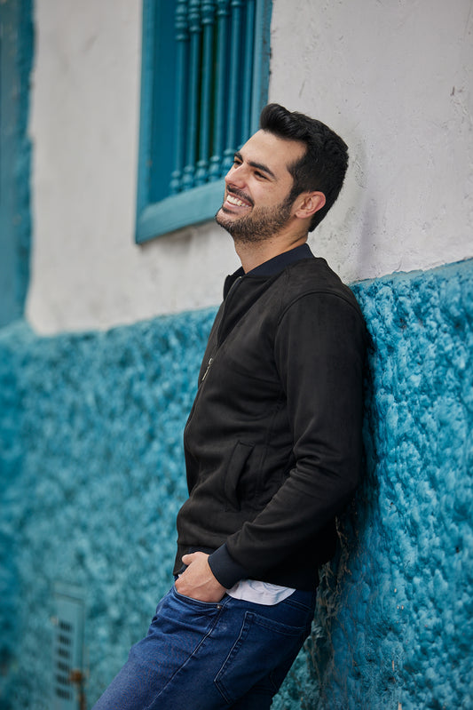 Bomber Classic Piel Durazno 14085 Negro