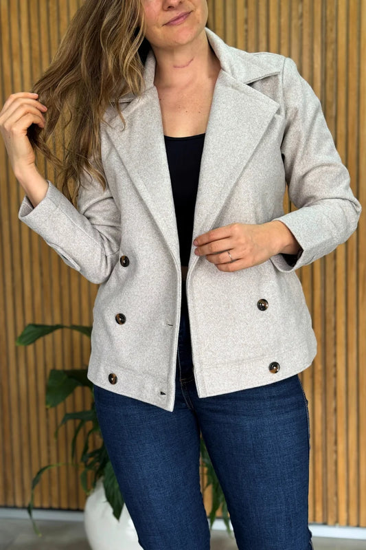 Abrigo en Paño 10041 Arena