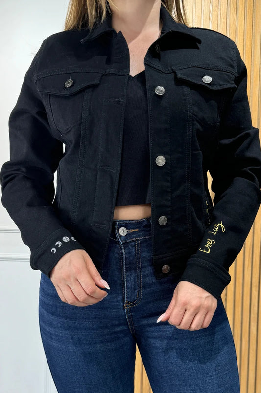 Chaqueta de Jean lunas 10036