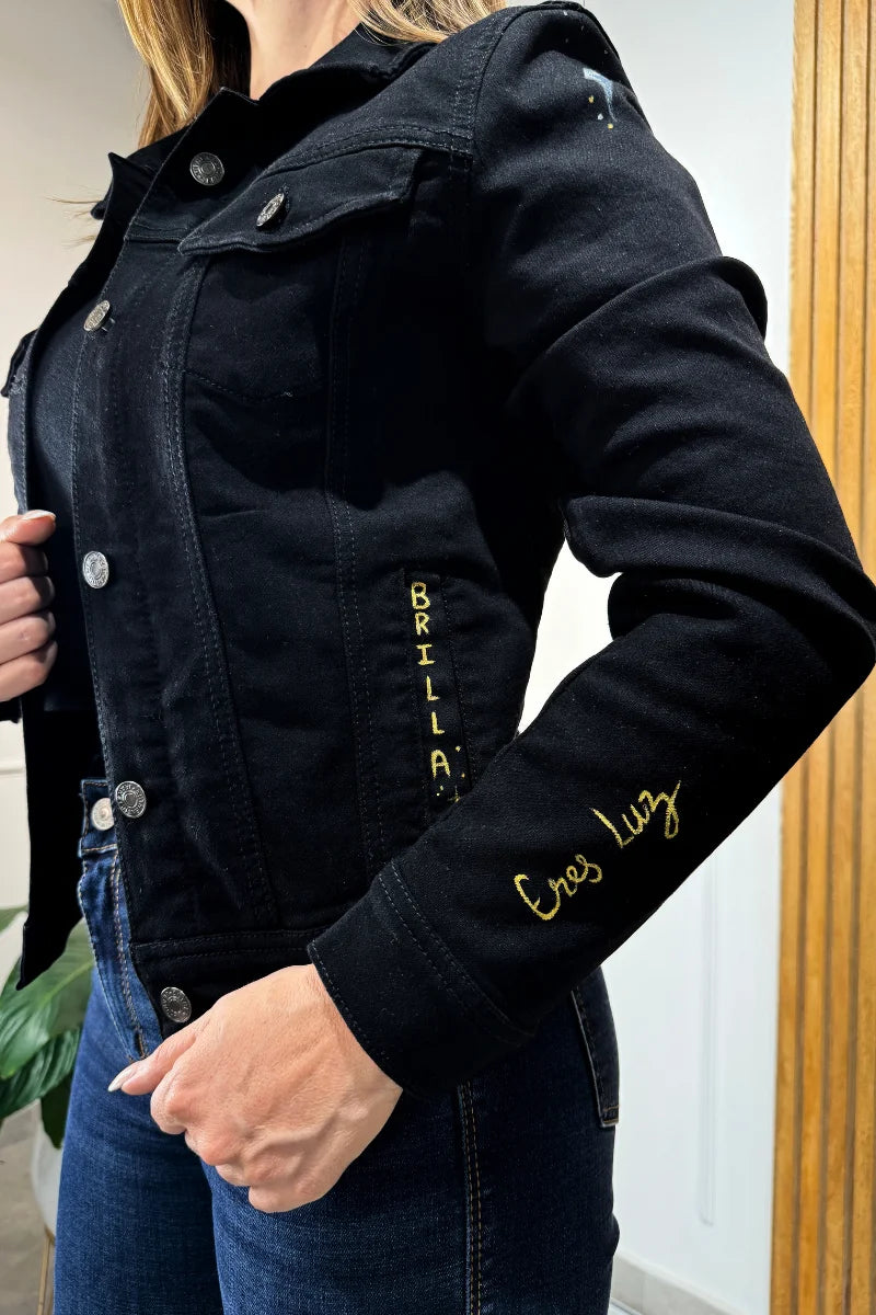 Chaqueta de Jean lunas 10036