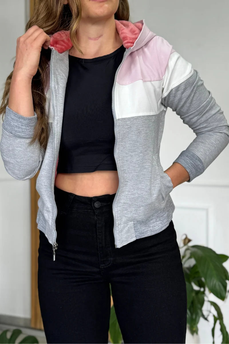 Chaqueta con capota 26044 Forro oscuro