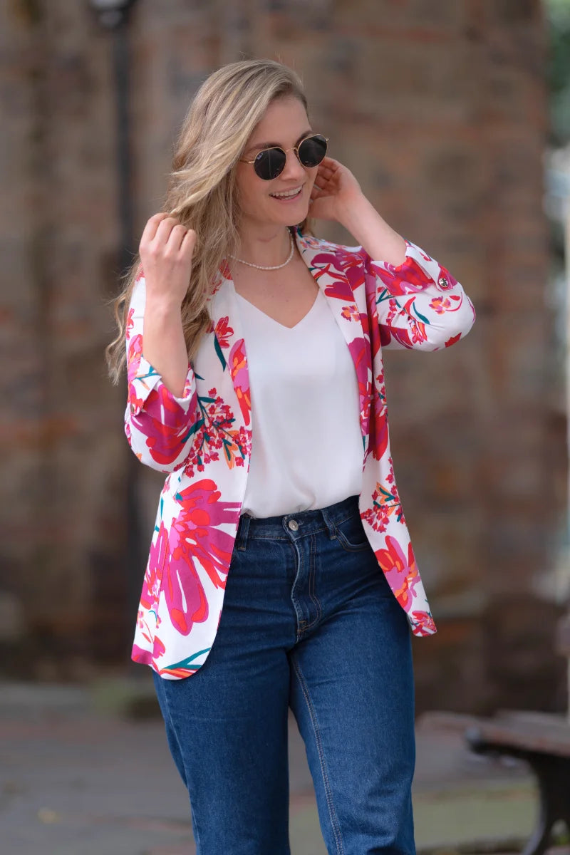 Blazer Flores 25061 Rosa