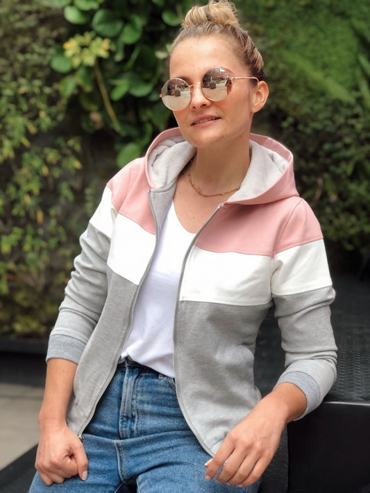 Chaqueta con capota 26044 Bloques de Colores