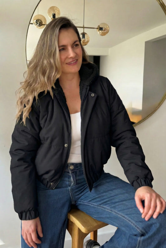 10057 Chaqueta acolchada cuero tex ovejera