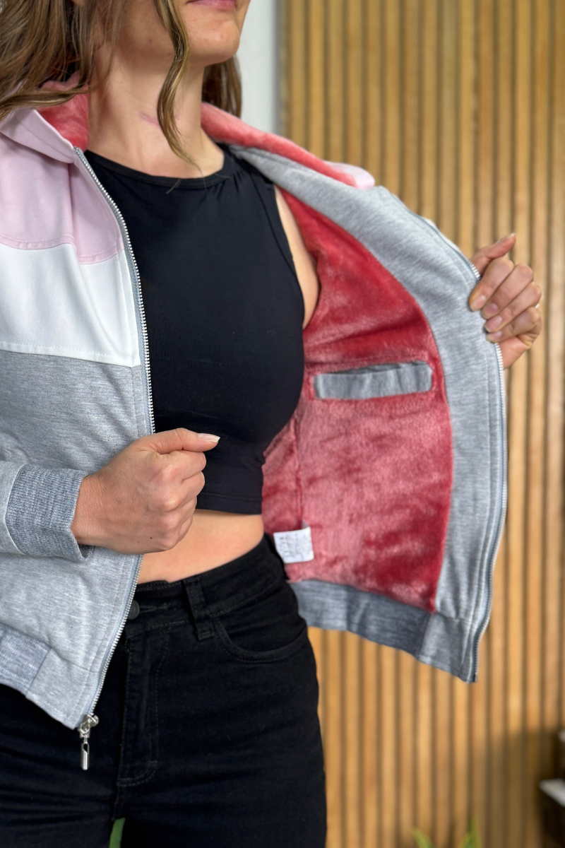 Chaqueta con capota 26044 Forro oscuro