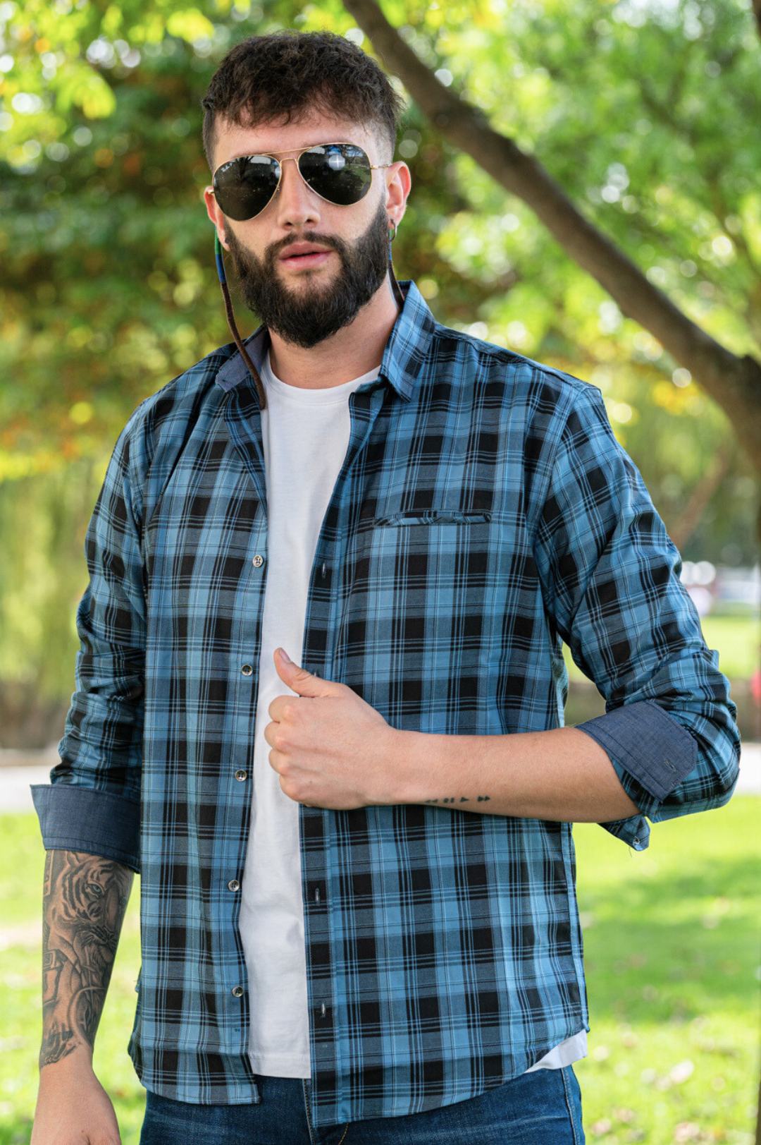 Camisa de Hombre 31165 Azul