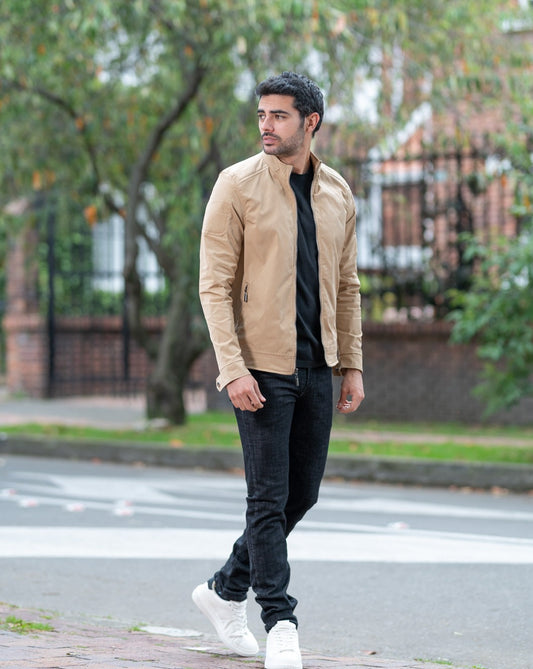 Chaqueta Bomber Classic 14161 Beige