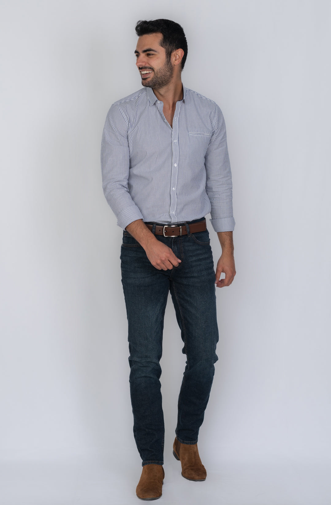 Camisa de Hombre 31178 Azul Oscuro