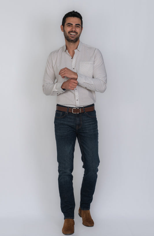 Camisa de Hombre 31161 Ocre