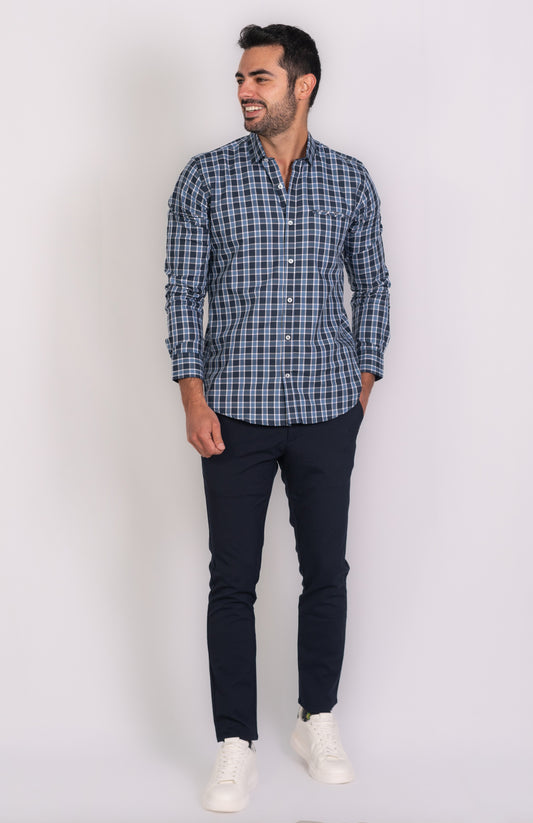 Camisa de Hombre 31177 Azul