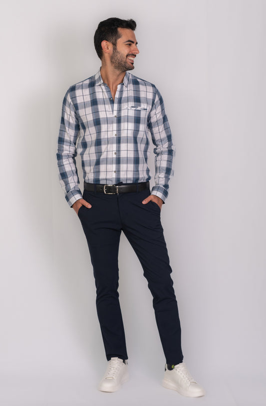 Camisa de Hombre 31175 Azul