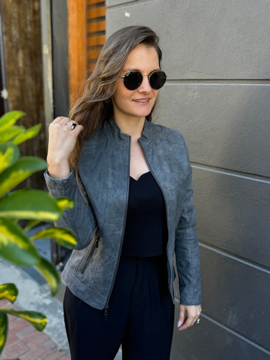 Chaqueta Tipo Cuero 21028