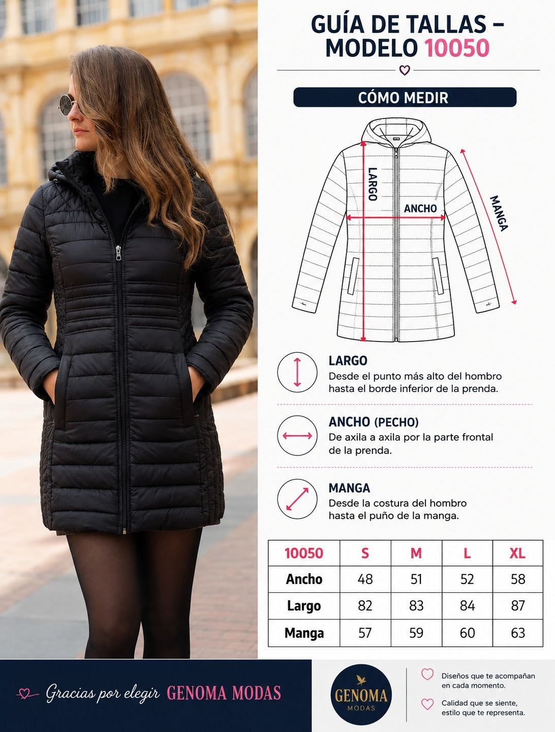 10050 Parka para mujer