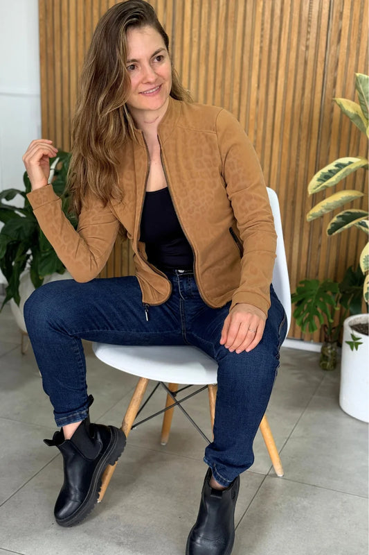 21029 Chaqueta Cuero Tex Animal Print