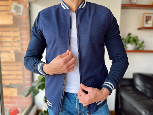 Chaquetas Bomber Classic Hombre 14120 Azul