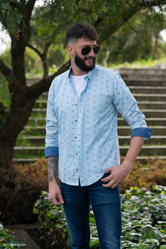 Camisa de Hombre 31160 Azul