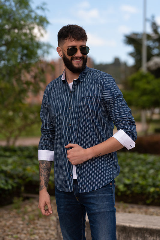 Camisa de Hombre 31156 Azul