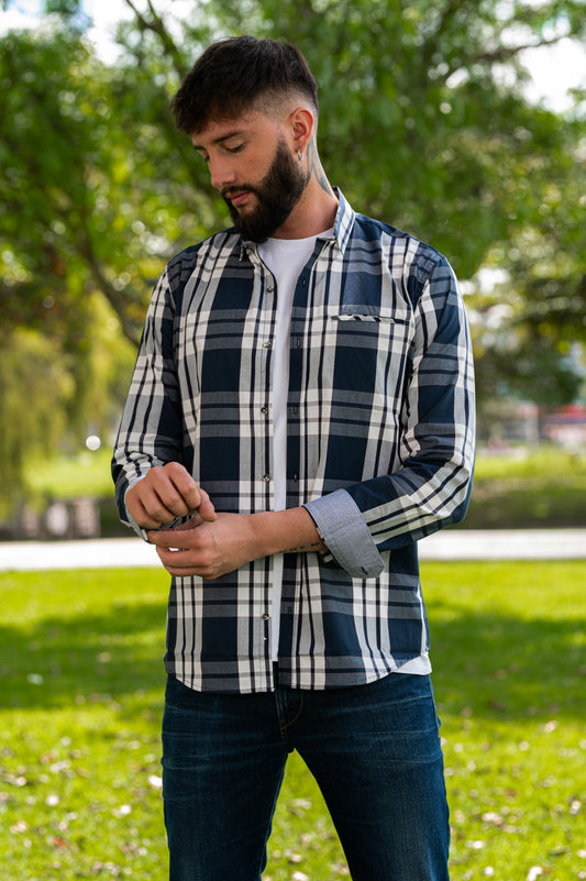 Camisa de Hombre 31149 Azul Oscuro