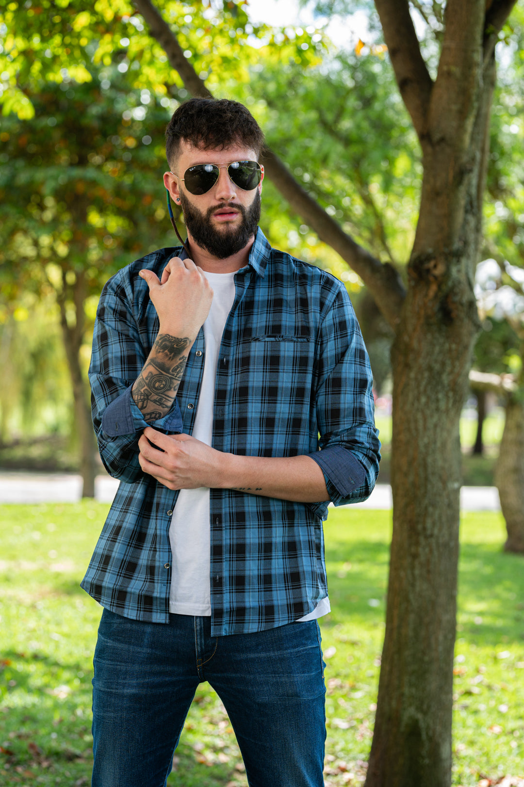 Camisa de Hombre 31165 Azul
