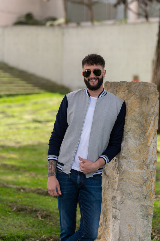 Chaquetas Beisbolera 14019 Gris