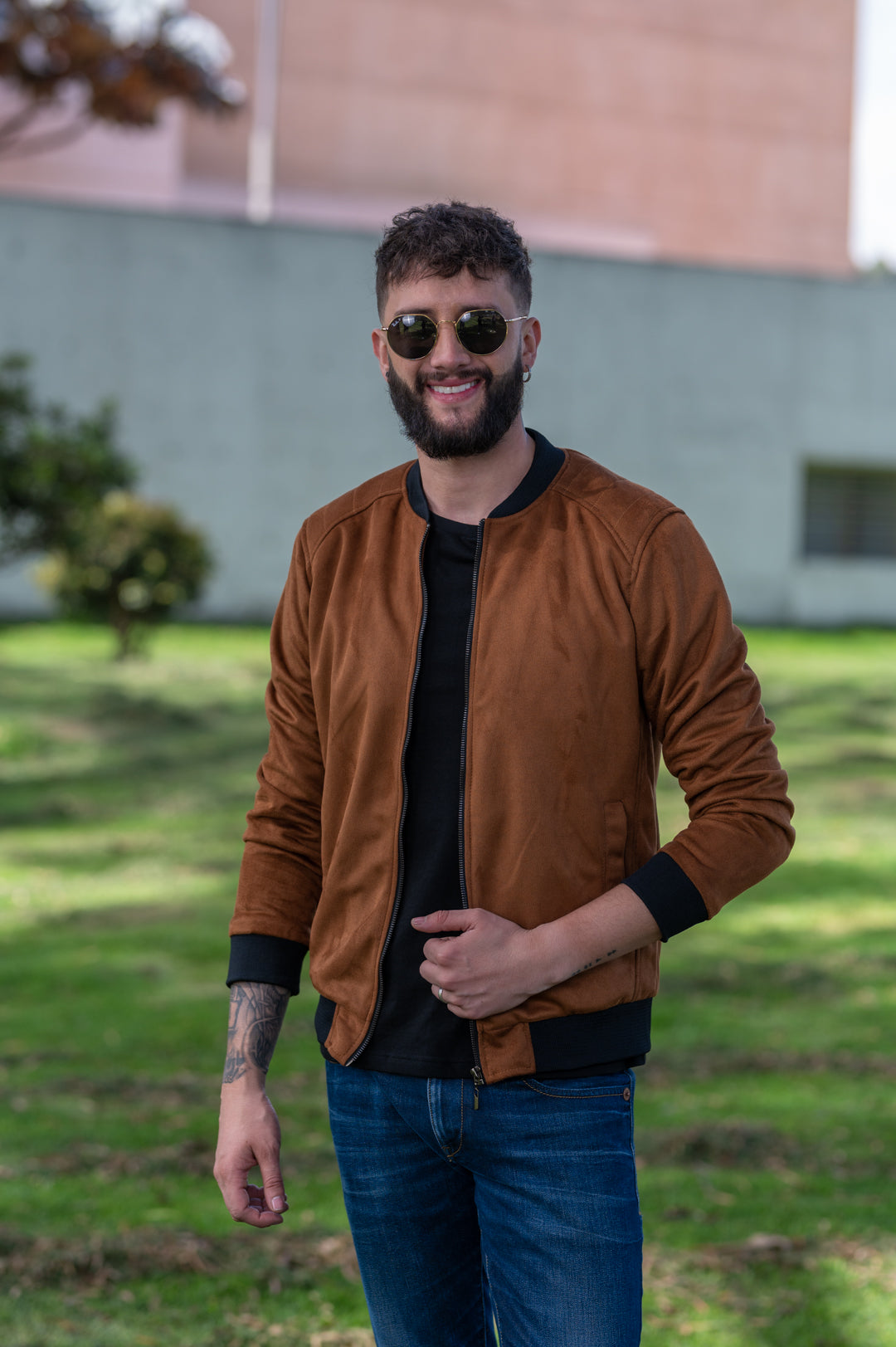 14085-1 Bomber Piel Durazno. Forro liso