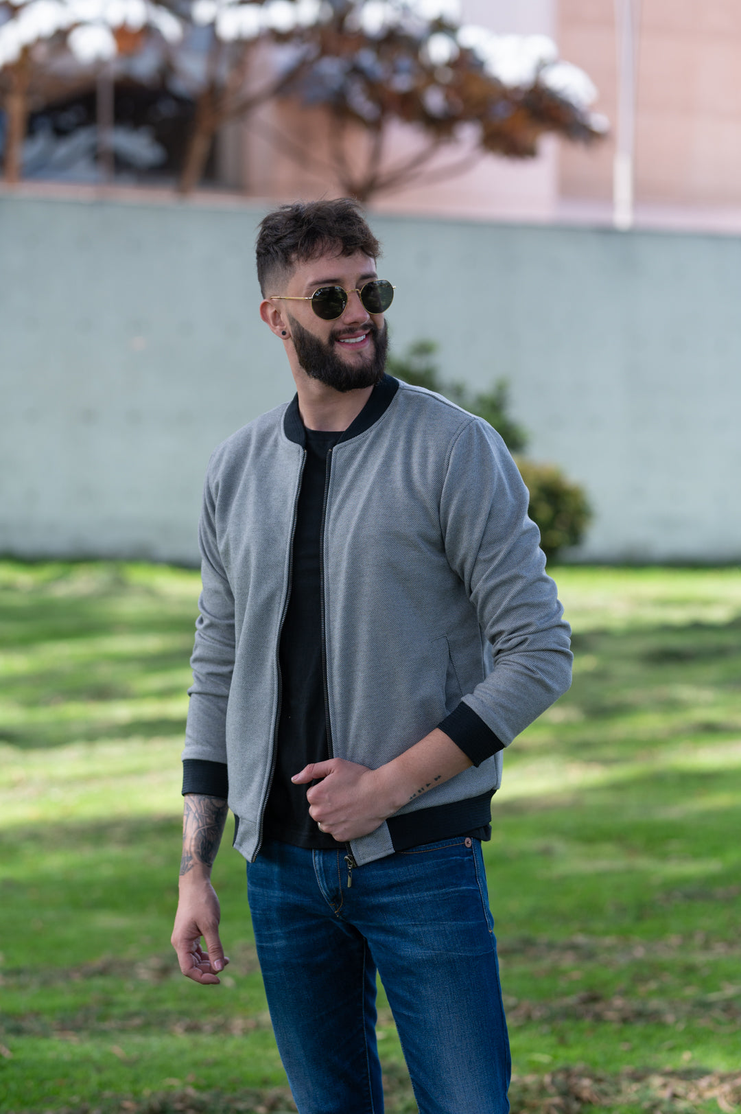 Chaqueta Bomber Classic 14096 Rib Oscuro