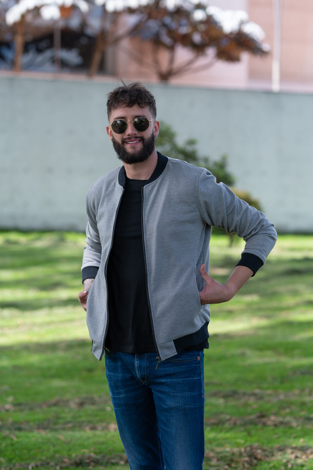 Chaqueta Bomber Classic 14096 Rib Oscuro