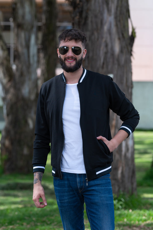 Match de Chaquetas Bomber Classic Hombre 14117 Negro