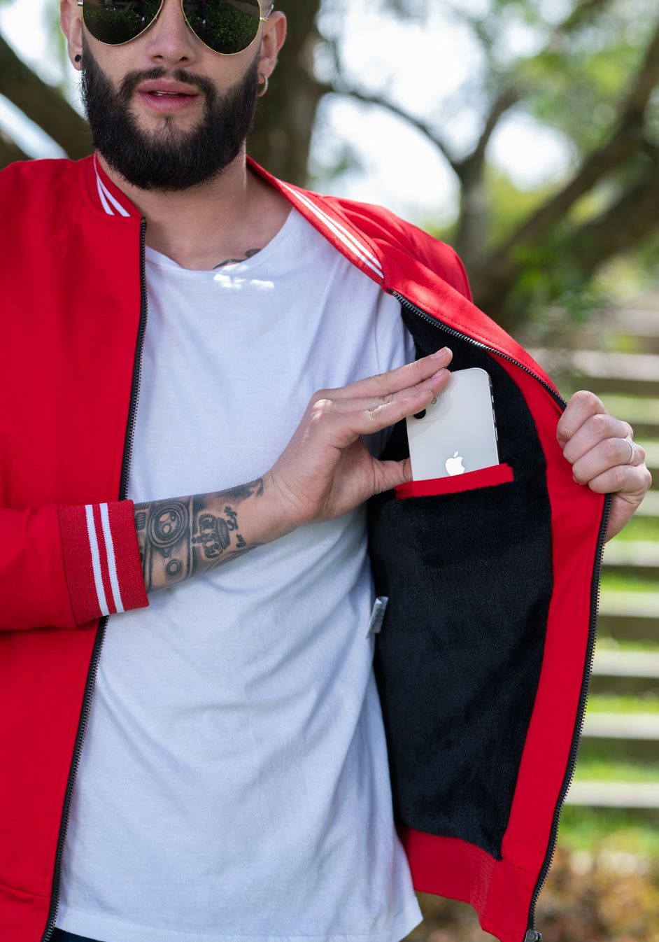 Match de Chaquetas Bomber Classic Hombre 14110 Rojo