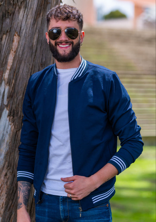 Match de Chaqueta Bomber Classic Hombre 14110 Azul