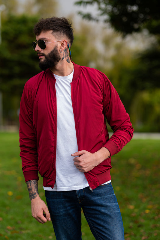 Match Chaquetas Impermeable Hombre 14152 Vino Tinto
