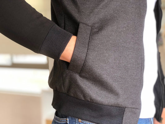 Chaquetas Beisbolera 14013 Gris Oscuro