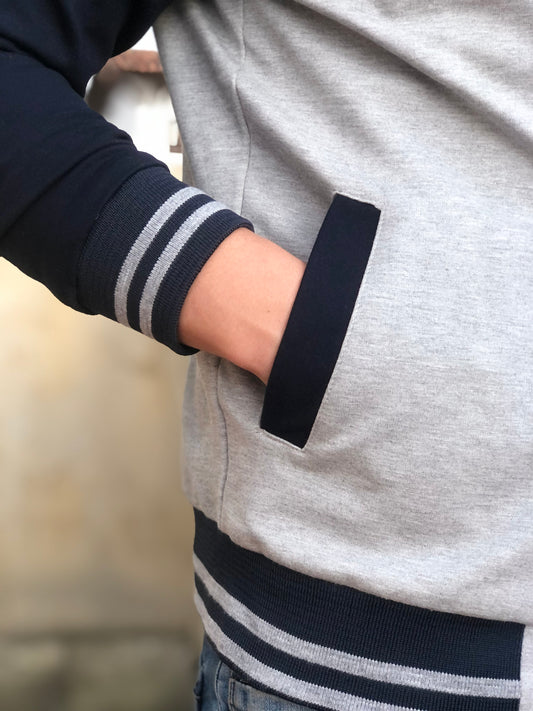 Chaquetas Beisbolera 14124 Gris