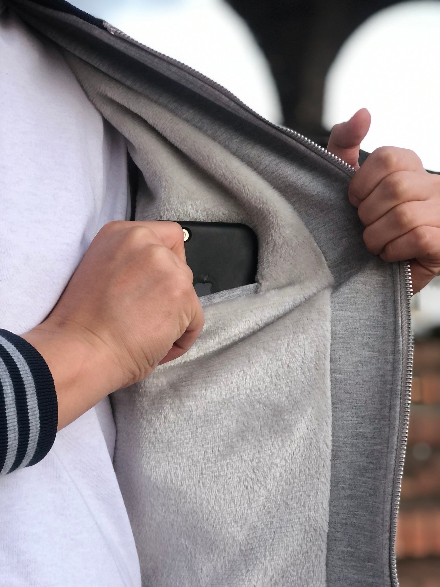 Chaquetas Beisbolera 14124 Gris