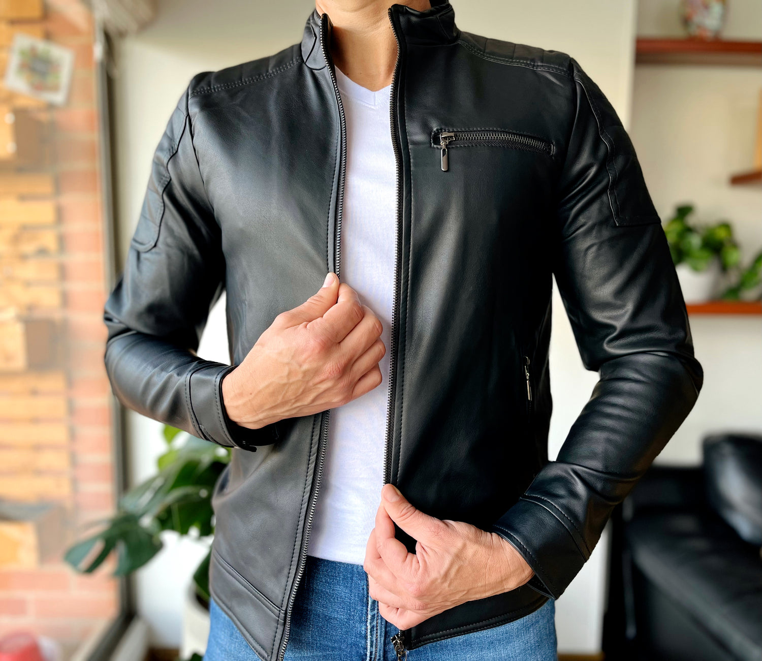 Biker Tipo Cuero H