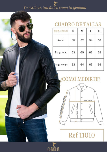 Jaqueta motociclista tipo couro 11010 preta