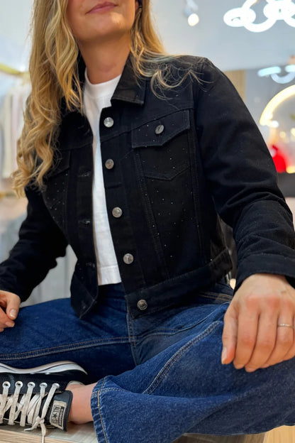 Chaqueta de Jean Negra 10036