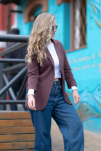 Cargar imagen en el visor de la galería, 25054 Blazer Unicolor Tendencia
