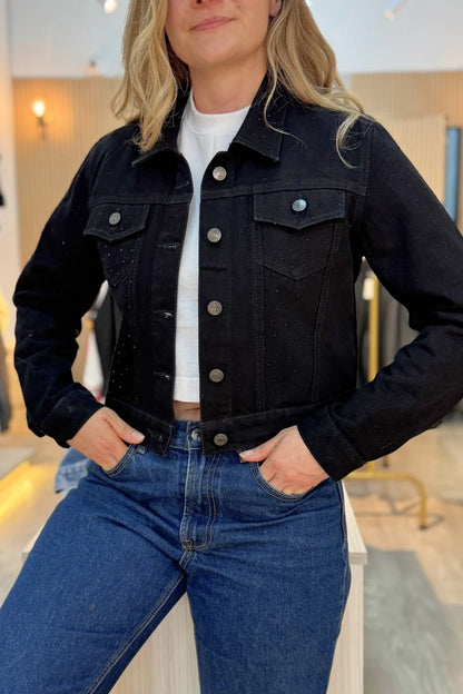 Chaqueta de Jean Negra 10036