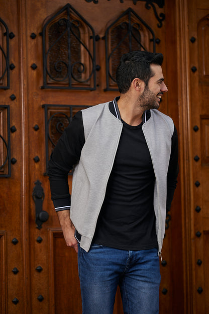 Chaquetas Beisbolera 14018 Gris