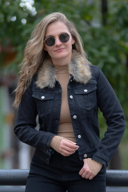 10009-3 Jean peluche  Negro