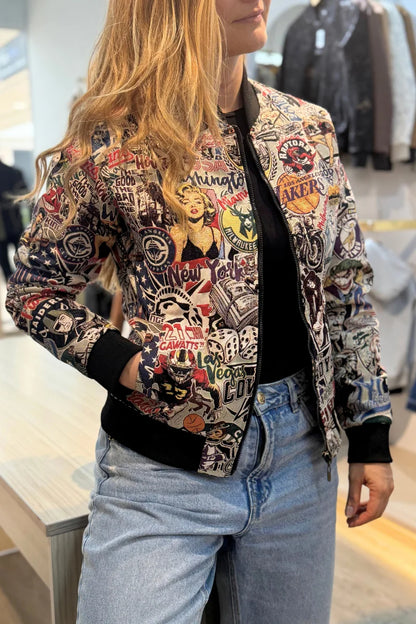 26154 Bomber Estampada Países
